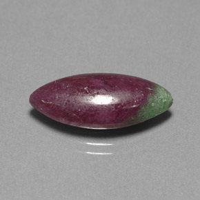 Rubino-zoisite naturale multicolore da 9,44 ct, marchesa, opaco