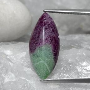 Rubino-zoisite naturale multicolore da 7,58 ct, marchesa, opaco