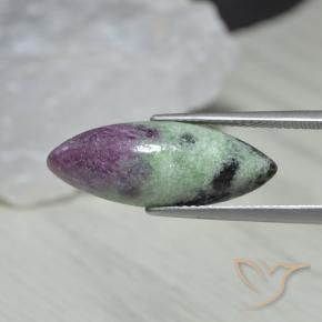 Rubino-Zoisite Multicolore naturale da 9.58 ct, Taglio marquise, Opaco
