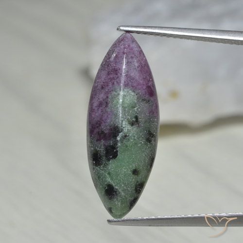 10.01ct Naturale Multicolore Rubino-Zoisite, Taglio marquise, Opaco