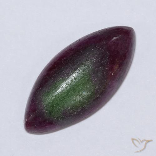 11.04ct Naturale Multicolore Rubino-Zoisite, Taglio marquise, Opaco