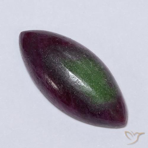 Rubino-Zoisite Multicolore naturale da 11.04 ct, Taglio marquise, Opaco