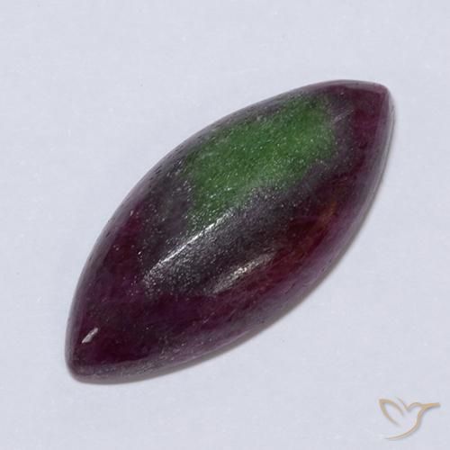 Rubino-Zoisite Multicolore naturale da 11.04 ct, Taglio marquise, Opaco