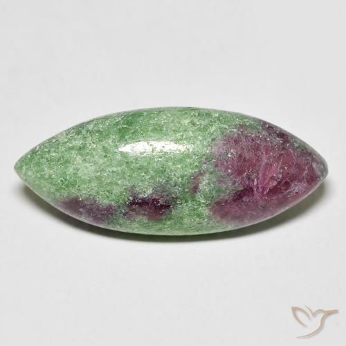 11.91ct Naturale Multicolore Rubino-Zoisite, Taglio marquise, Opaco