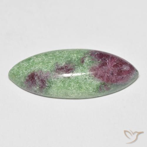 Rubino-Zoisite Multicolore naturale da 11.91 ct, Taglio marquise, Opaco
