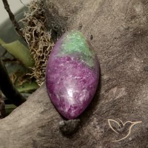 Rubino-Zoisite Multicolore naturale da 12.11 ct, Taglio marquise, Opaco