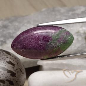 Rubino-Zoisite Multicolore naturale da 14.59 ct, Taglio marquise, Opaco