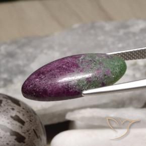 Rubino-Zoisite Multicolore naturale da 14.59 ct, Taglio marquise, Opaco