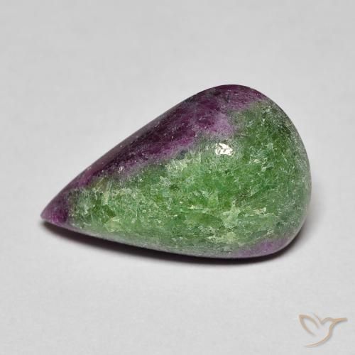 8.22ct Naturale Multicolore Rubino-Zoisite, Forma a pera, Opaco