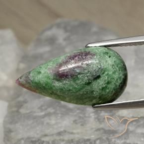 Rubino-Zoisite Multicolore naturale da 8.25 ct, Forma a pera, Opaco
