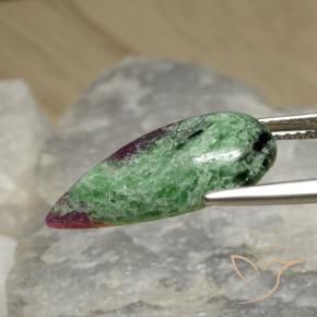 Rubino-Zoisite Multicolore naturale da 8.25 ct, Forma a pera, Opaco