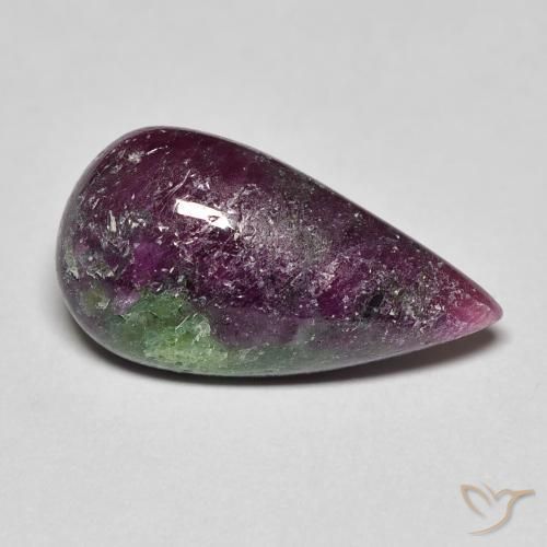 Rubino-Zoisite Multicolore naturale da 9.25 ct, Forma a pera, Opaco