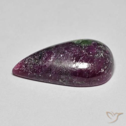 Rubino-Zoisite Multicolore naturale da 9.25 ct, Forma a pera, Opaco