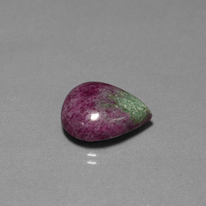 Rubino-Zoisite Multicolore naturale da 11.49 ct, Forma a pera, Opaco