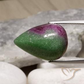 Rubino-Zoisite Multicolore naturale da 19.64 ct, Forma a pera, Opaco