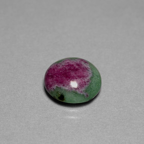 Rubino-zoisite naturale multicolore da 4,96 ct, taglio rotondo, opaco
