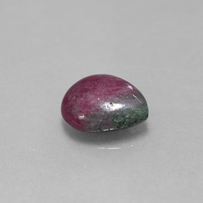 Rubino-Zoisite Multicolore naturale da 3.83 ct, Forma a pera, Opaco