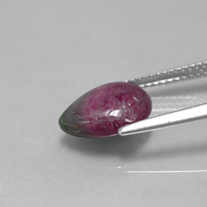 Rubino-Zoisite Multicolore naturale da 3.83 ct, Forma a pera, Opaco