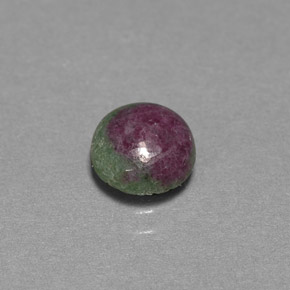 Rubino-zoisite naturale multicolore da 1,33 ct, taglio rotondo, opaco