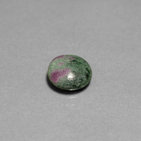 Rubino-zoisite naturale multicolore da 1,89 ct, taglio rotondo, opaco