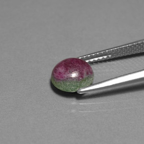 Rubino-zoisite naturale multicolore da 2,19 ct, taglio rotondo, opaco
