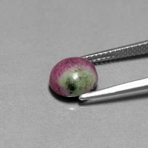 Rubino-zoisite naturale multicolore da 2,96 ct, taglio ovale, opaco