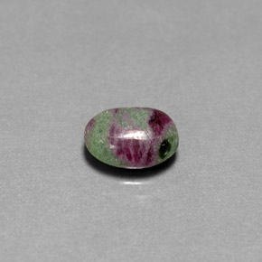 Rubino-Zoisite Multicolore naturale da 2.36 ct, Taglio ovale, Opaco