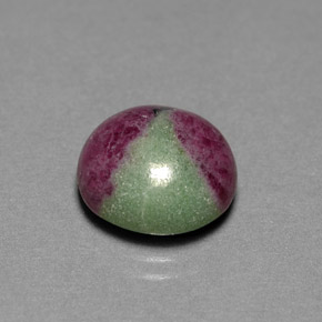 Rubino-zoisite naturale multicolore da 7,70 ct, taglio ovale, opaco