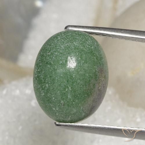 7.26ct Naturale Verde medio Rubino-Zoisite, Ovale, Opaco
