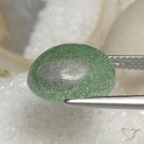 Rubino-Zoisite Verde medio naturale da 7.26 ct, Ovale, Opaco