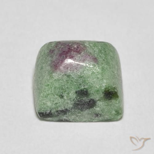 5.41ct Naturale Multicolore Rubino-Zoisite, Taglio a baguette, Opaco