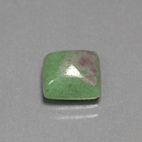 Rubino-zoisite naturale multicolore da 3,05 ct, quadrato, opaco
