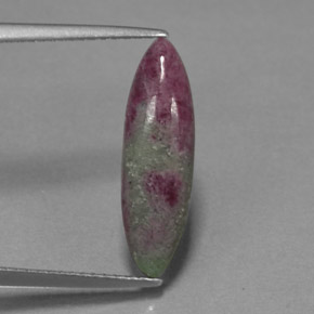 Rubino-Zoisite Multicolore naturale da 3.22 ct, Taglio marquise, Opaco