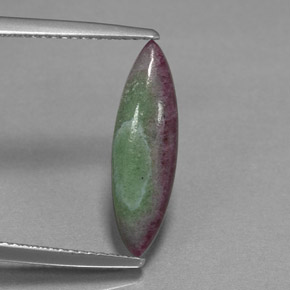 Rubino-zoisite naturale multicolore da 2,59 ct, marchesa, opaco