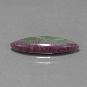 Rubino-zoisite naturale multicolore da 2,59 ct, marchesa, opaco