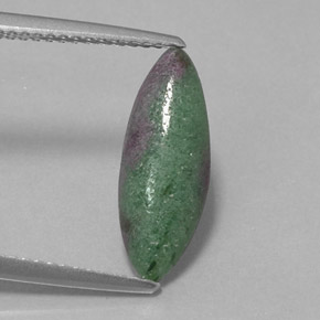 Rubino-Zoisite Multicolore naturale da 3.03 ct, Taglio marquise, Opaco