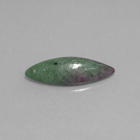 Rubino-zoisite naturale multicolore da 2,95 ct, marchesa, opaco