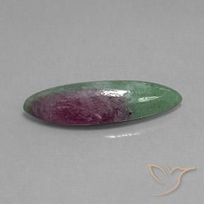Rubino-Zoisite Multicolore naturale da 6.03 ct, Taglio marquise, Opaco