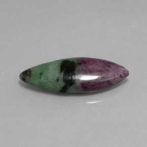 Rubino-zoisite naturale multicolore da 8,07 ct, marchesa, opaco