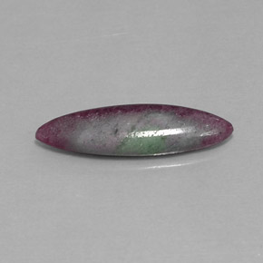 Rubino-zoisite naturale multicolore da 3,59 ct, marchesa, opaco