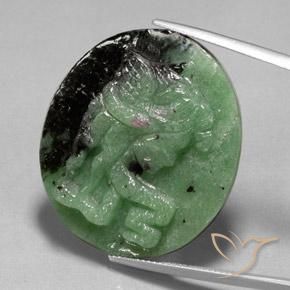Rubino-Zoisite Multicolore naturale da 48.13 ct, Ovale, Opaco