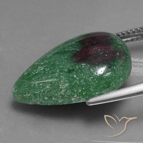 Rubino-Zoisite Multicolore naturale da 16.04 ct, Forma a pera, Opaco