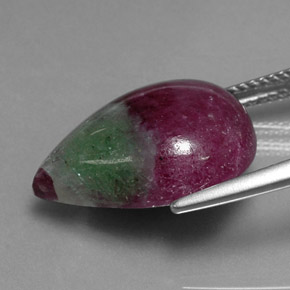 Rubino-Zoisite Multicolore naturale da 14.55 ct, Forma a pera, Opaco