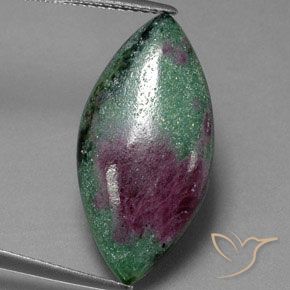 10.57ct Naturale Multicolore Rubino-Zoisite, Taglio marquise, Opaco