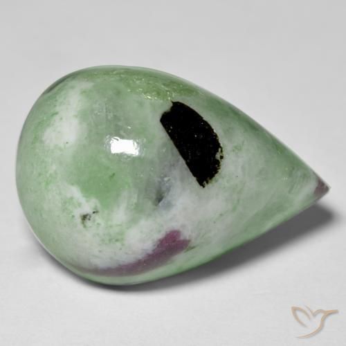 Rubino-Zoisite Multicolore naturale da 24.85 ct, Forma a pera, Opaco