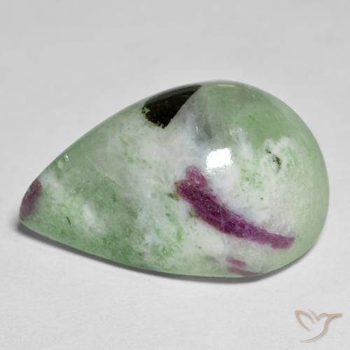 Rubino-Zoisite Multicolore naturale da 24.85 ct, Forma a pera, Opaco