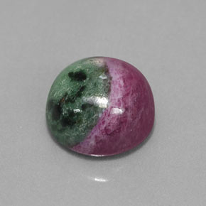 Rubino-zoisite naturale multicolore da 7,99 ct, taglio rotondo, opaco