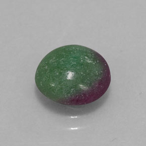 Rubino-zoisite naturale multicolore da 2,80 ct, taglio rotondo, opaco