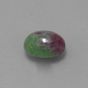 Rubino-zoisite naturale multicolore da 2,27 ct, taglio ovale, opaco