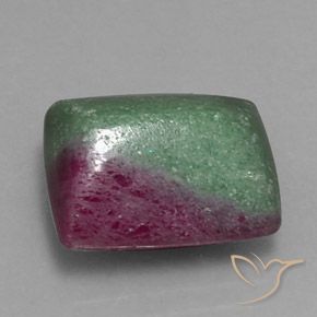 Rubino-Zoisite Multicolore naturale da 14.07 ct, Taglio a baguette, Opaco